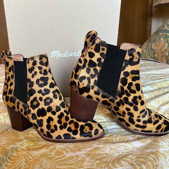 Madewell Regan boot in leopard calf hair size 7, NWT - Picture 5 of 6